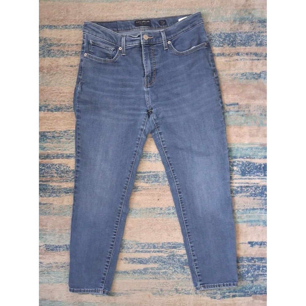 Lucky Brand Women’s Ankle Jeans 14/32 Ava Skinny Blue Stretch Denim Mid Rise